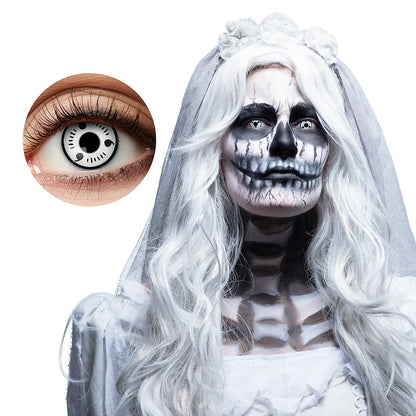 Lentilles de Contact Fantôme Blanc - Maquillage Halloween Effrayant
