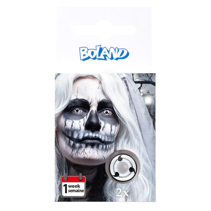 Lentilles de Contact Fantôme Blanc - Maquillage Halloween Effrayant