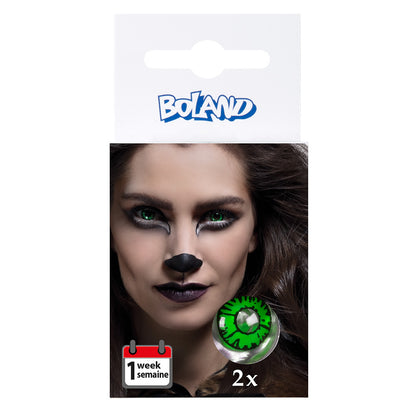 Lentilles de Contact Vertes Chat Fantastique - 1 Semaine