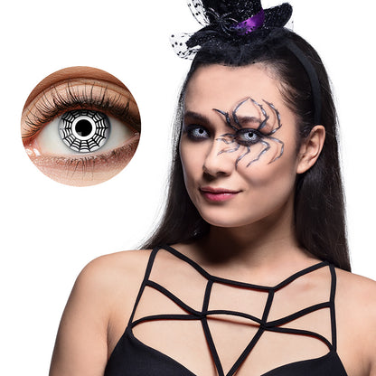 Lentilles Oeil Toile d'Araignée Halloween - Pack 2x
