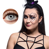 Lentilles Oeil Toile d'Araignée Halloween - Pack 2x