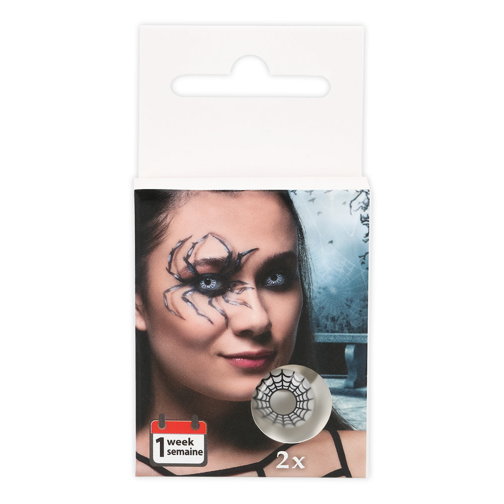 Lentilles Oeil Toile d'Araignée Halloween - Pack 2x