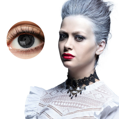 Lentilles de Contact Noires Grille - Effet Oculaire Intense