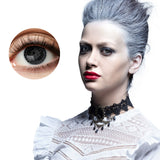 Lentilles de Contact Noires Grille - Effet Oculaire Intense