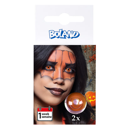 Lentilles de Contact Halloween Orange Citrouille - 2 Paires
