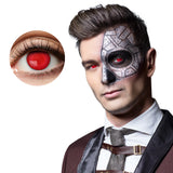 Lentilles de Contact Rouges Halloween - Yeux Demon 2 Paires