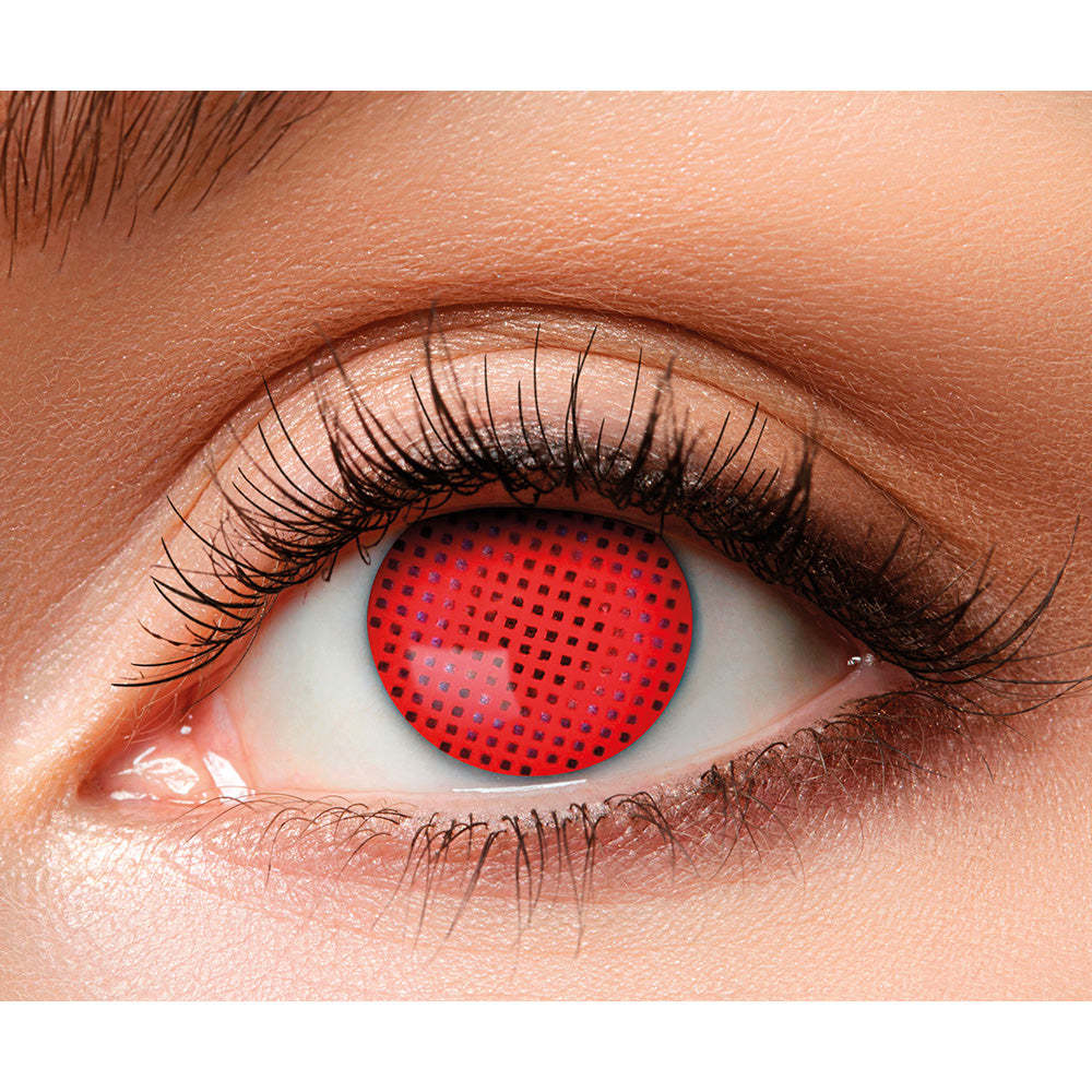 Lentilles de Contact Rouges Halloween - Yeux Demon 2 Paires