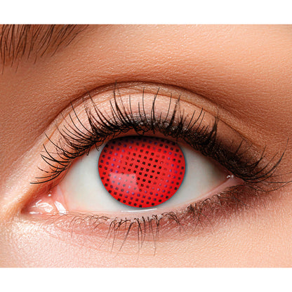Lentilles de Contact Rouges Halloween - Yeux Demon 2 Paires