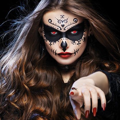 Lentilles de Contact Rouges Halloween - Yeux Demon 2 Paires