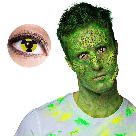 Lentilles Oeil de Reptile Jaune - Contact Costume Halloween