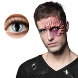 Lentilles de Contact Reptile - Effet Serpent Blanc et Noir