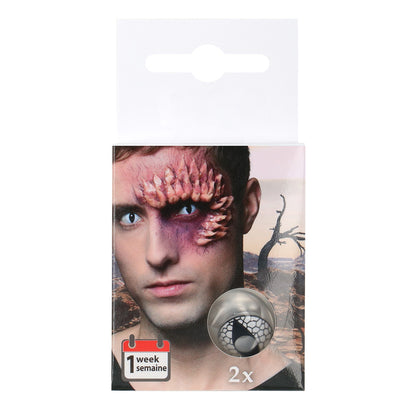 Lentilles de Contact Reptile - Effet Serpent Blanc et Noir