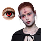 Lentilles de Contact Rouges Démon - Effet Vampire Intense