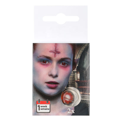 Lentilles de Contact Rouges Démon - Effet Vampire Intense