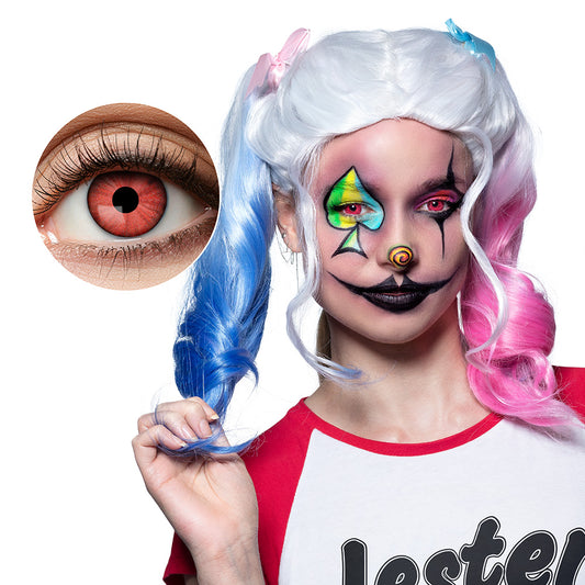 Lentilles de Contact Rouges Fantaisie - Effet Halloween