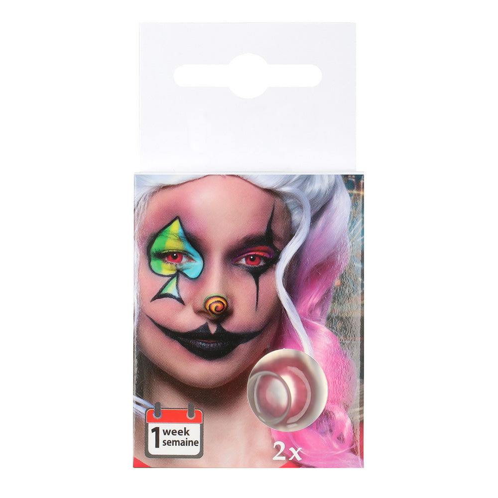 Lentilles de Contact Rouges Fantaisie - Effet Halloween