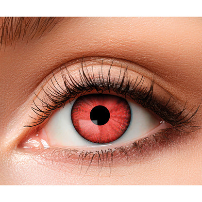 Lentilles de Contact Rouges Fantaisie - Effet Halloween