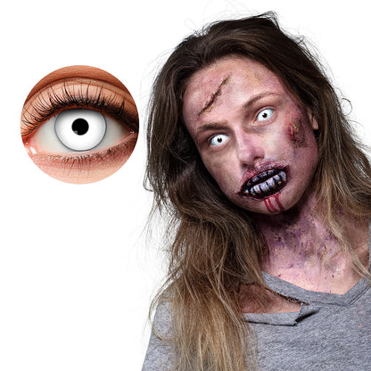 Lentilles Blanches Zombie Apocalypse - Déguisement Horreur