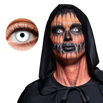 Lentilles Blanches Yeux Zombie Démoniaque Halloween