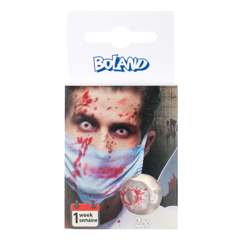 Lentilles de Contact Vampire Zombie Yeux Rouges 1 Semaine