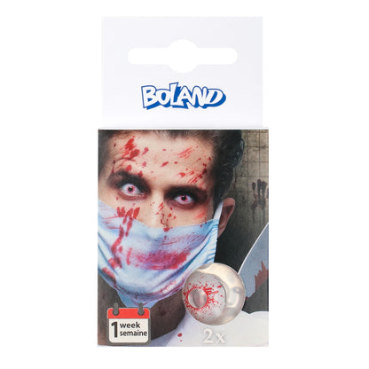Lentilles de Contact Vampire Zombie Yeux Rouges 1 Semaine