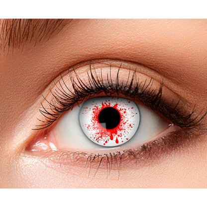 Lentilles de Contact Vampire Zombie Yeux Rouges 1 Semaine
