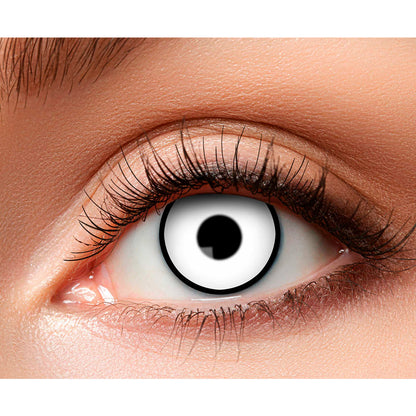 Lentilles de Contact Noires Sclera Halloween - Costume Zombie