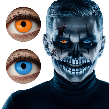 Lentilles de Contact UV Duo Flash Assorties Orange et Bleu