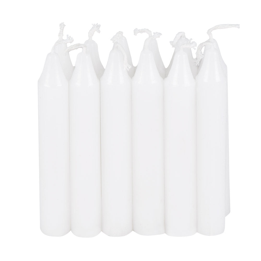 Bougies Blanches Coniques 24cm - Lot de 6 Chandelles