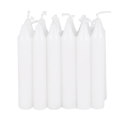 Bougies Blanches Coniques 24cm - Lot de 6 Chandelles