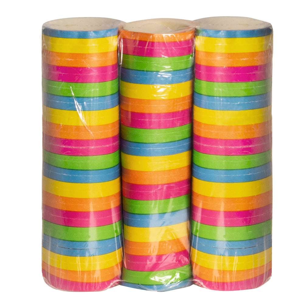 Ruban adhésif coloré fluo - Lot de 3 rouleaux arc-en-ciel