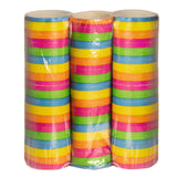 Ruban adhésif coloré fluo - Lot de 3 rouleaux arc-en-ciel