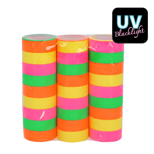 Ruban Adhésif Fluo UV Blacklight - Lot de 3 Rouleaux
