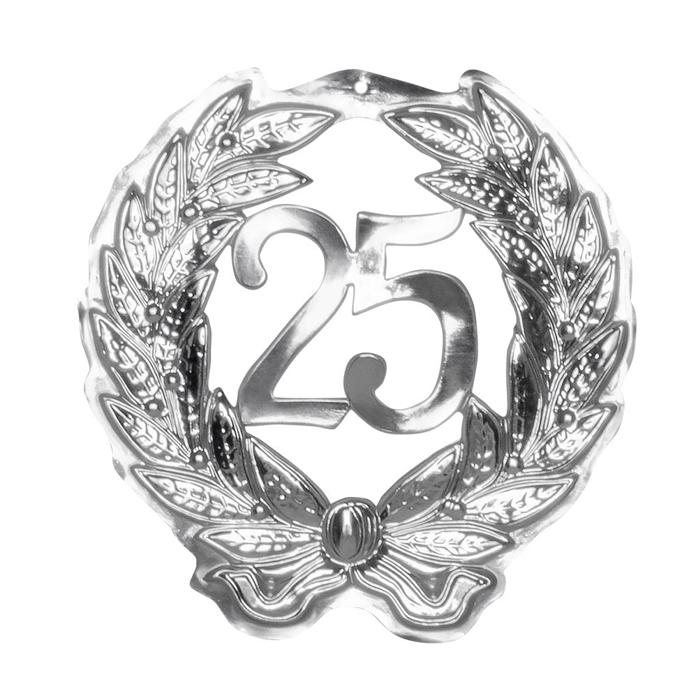 Chiffre 25 Anniversaire Argenté - Décoration Fête Élégante