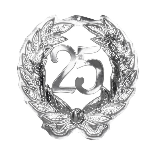 Chiffre 25 Anniversaire Argenté - Décoration Fête Élégante