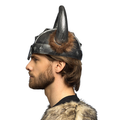 Casque de Viking avec Cornes Marron - Accessoire Déguisement