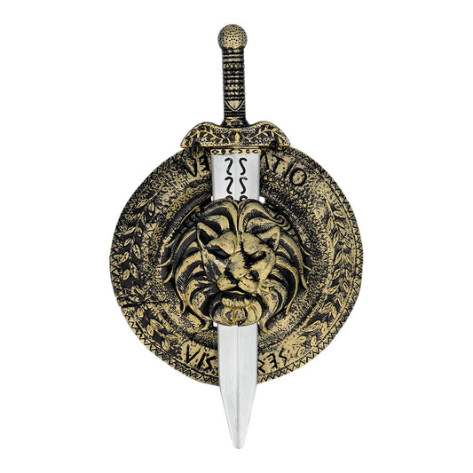 Épée et Bouclier Médiéval Doré - Accessoires de Combat Fantasy