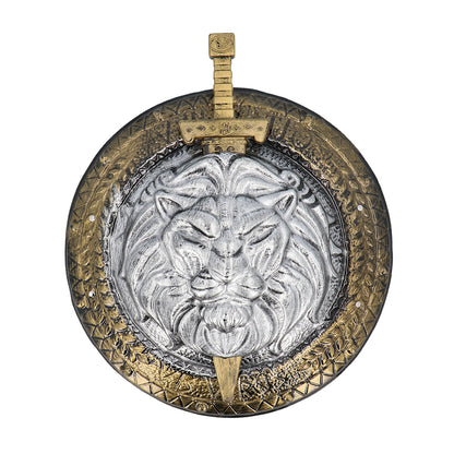 Set Guerrier Médiéval - Bouclier Lion & Épée Dorés