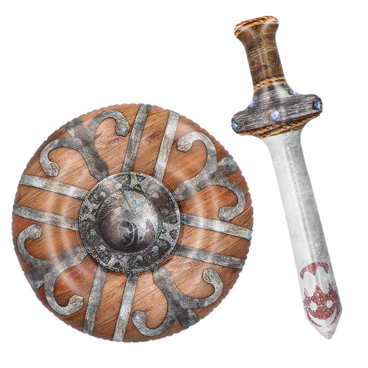 Ensemble Guerrier Viking avec Épée, Bouclier et Cape