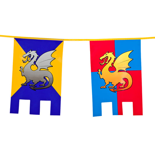 Guirlande Dragons Médiévaux - Décoration Fête Colorée