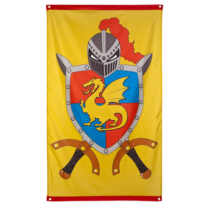 Drapeau Chevalier Dragon Moyen Âge 90x150cm