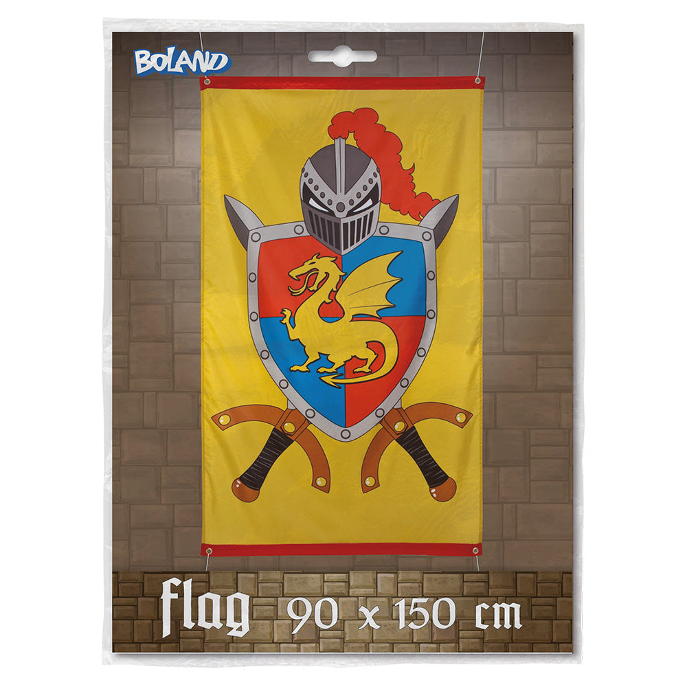 Drapeau Chevalier Dragon Moyen Âge 90x150cm
