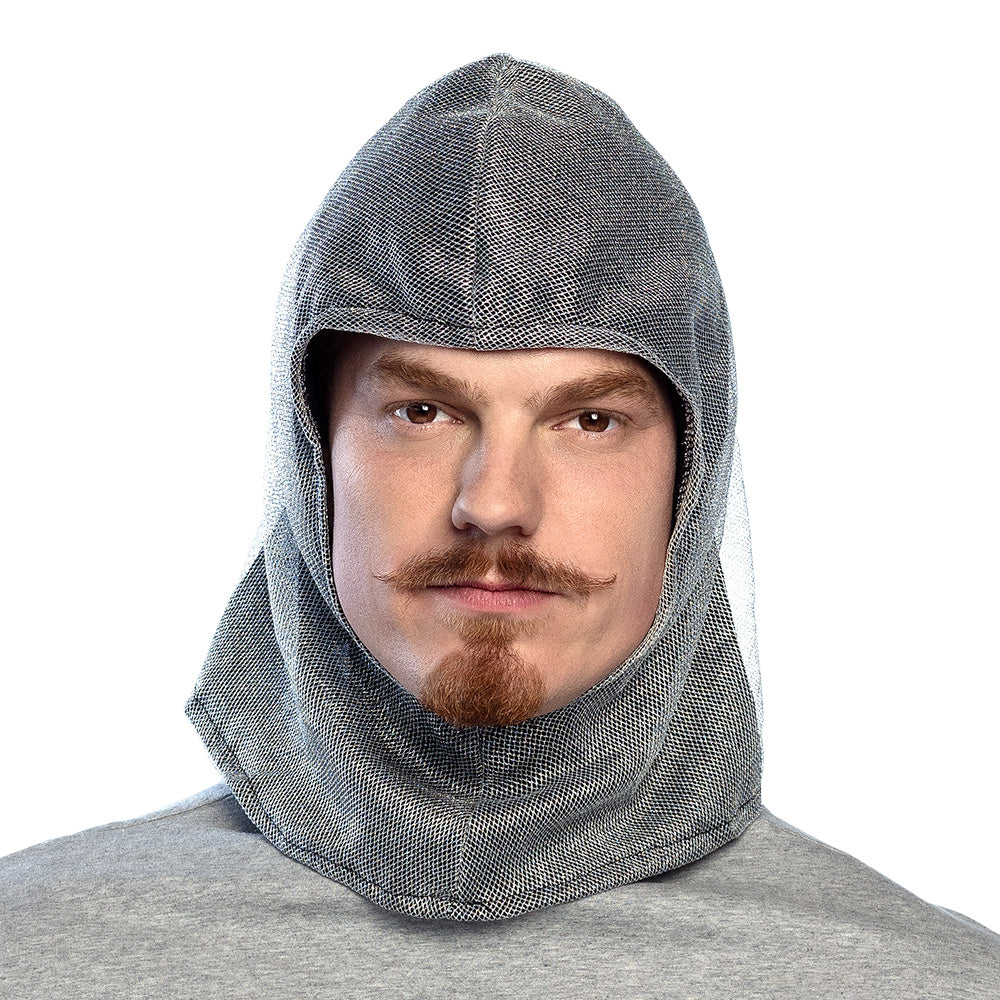 Cagoule Chevalier Médiéval Grise - Couvre-Chef Guerrier