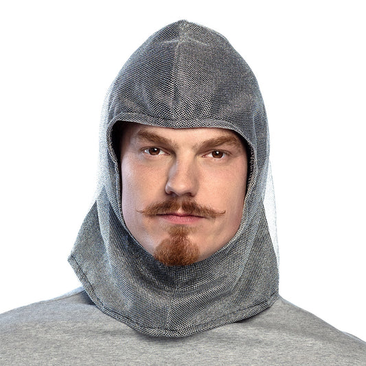 Cagoule Chevalier Médiéval Grise - Couvre-Chef Guerrier