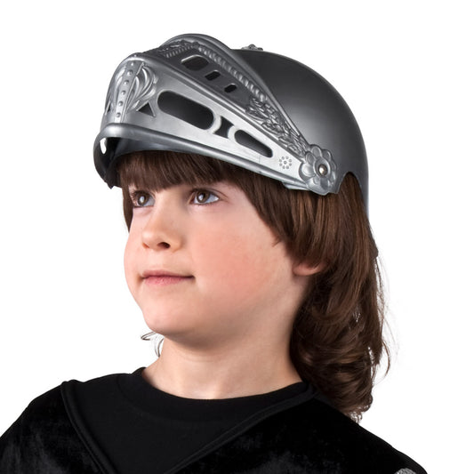 Casque Guerrier Médiéval Enfant - Heaume Chevalier Argent