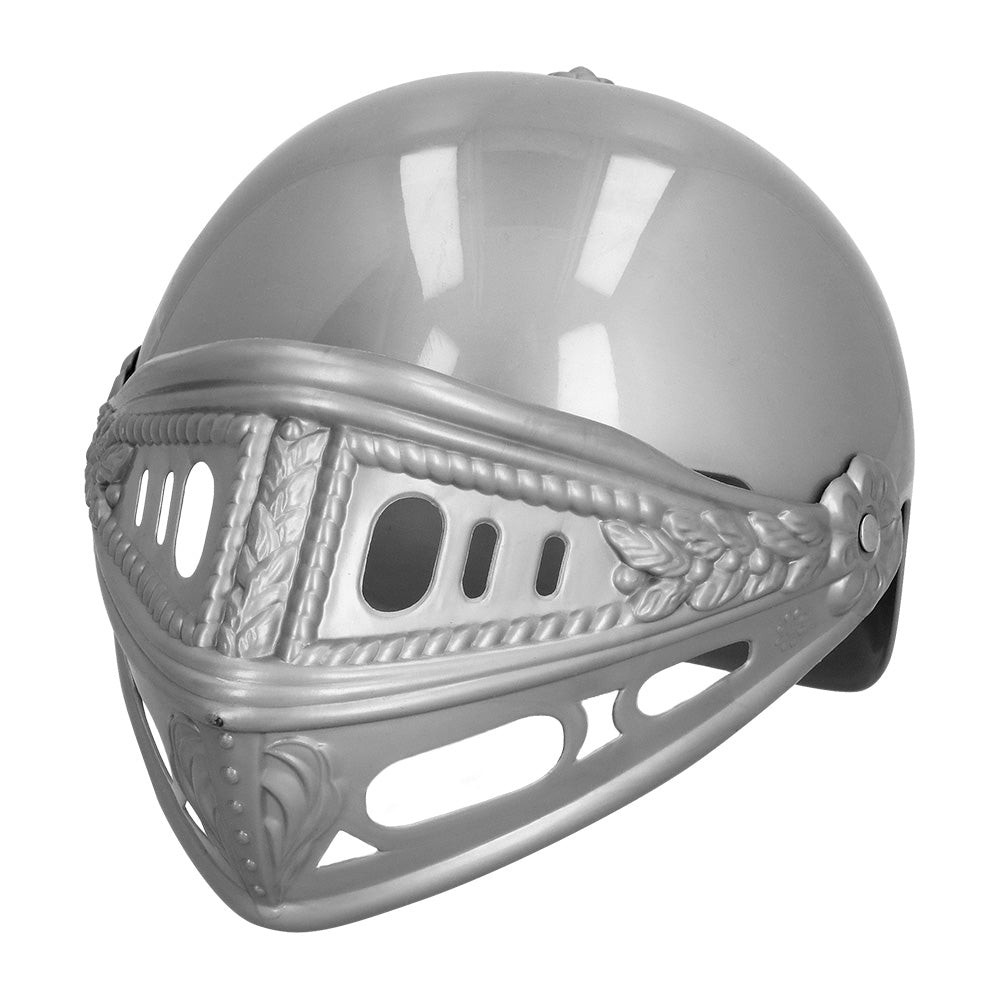 Casque Guerrier Médiéval Enfant - Heaume Chevalier Argent