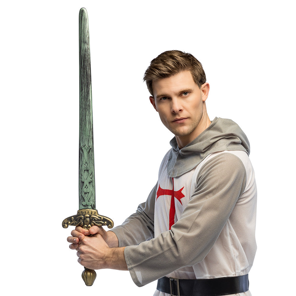 Épée Guerrier Médiéval Verte - Accessoire Chevalier Adulte