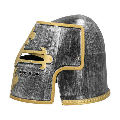 Casque Chevalier Médiéval Noir et Or - Déguisement Adulte