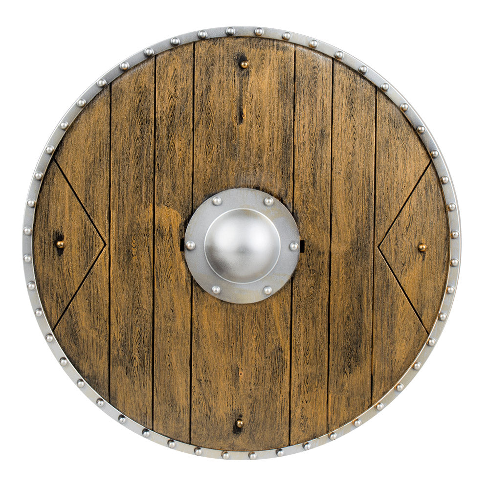 Bouclier Romain Viking Médiéval Bois et Métal - Accessoire