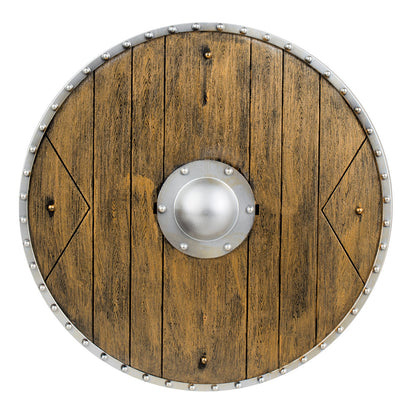 Bouclier Romain Viking Médiéval Bois et Métal - Accessoire